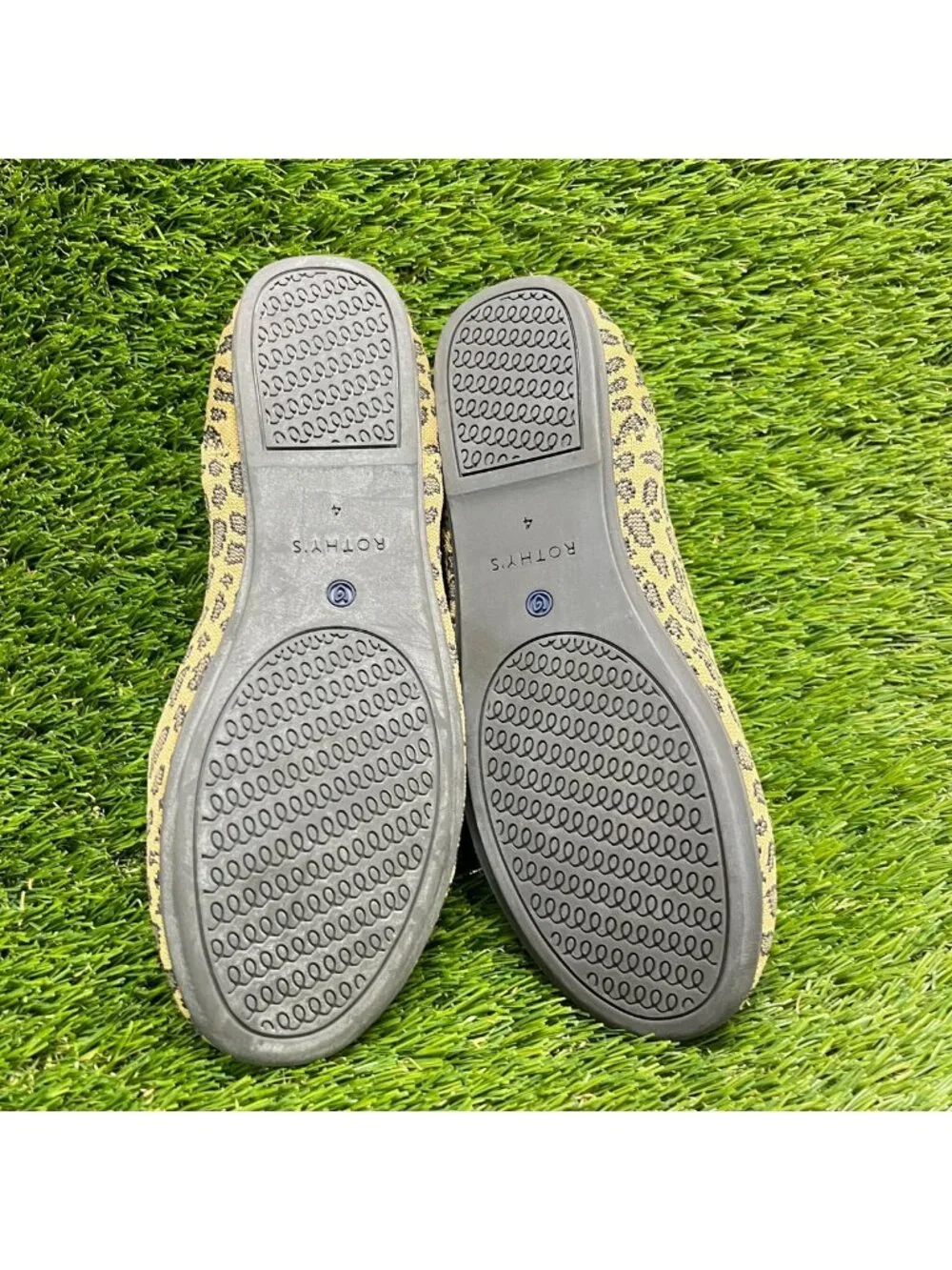 Rothy's The Loafer Leopard Girls Size 4Y Beige Black Casual Slip On Flats Shoes